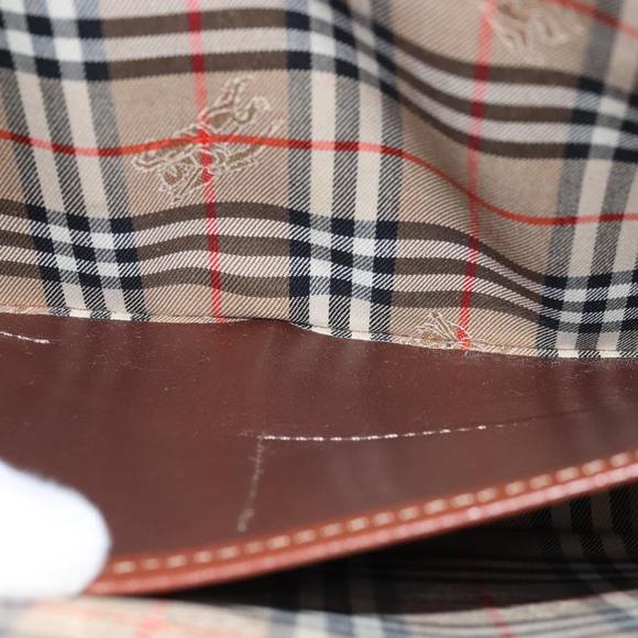 Burberrys Clutch Bag Leather Brown Auth ep4543 - Picture 11 of 16